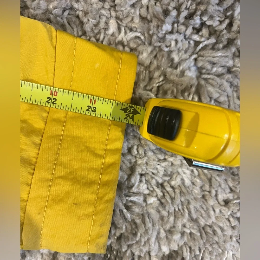 Banana Republic Hooded Fishing Wading Jacket Mens Large Yellow Utility Pockets